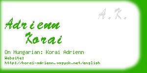 adrienn korai business card